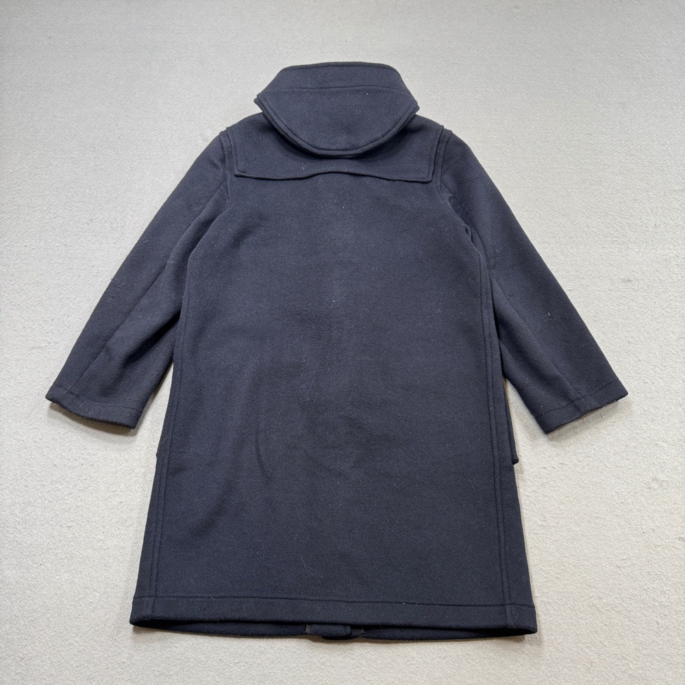 Gloverall Duffle Coat Mens S Navy Blue Wool Plaid Lined Toggle Hooded England - Picture 2 of 7
